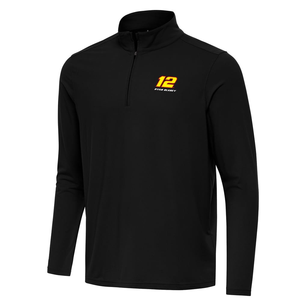  Ryan Blaney Antigua Intent Quarter-Zip Top - Black